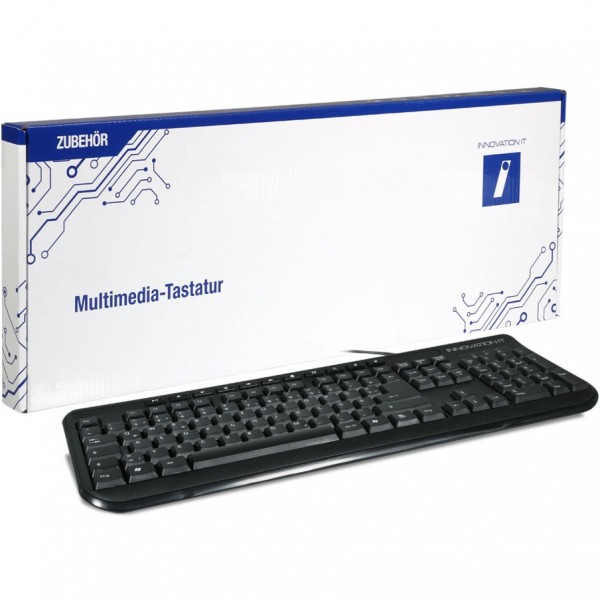 Innovation IT Tastatur KEY-613M USB schwarz