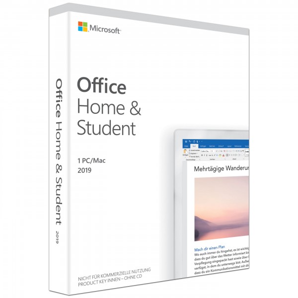Microsoft Office Home &amp; Student 2019 - 1 Nutzer